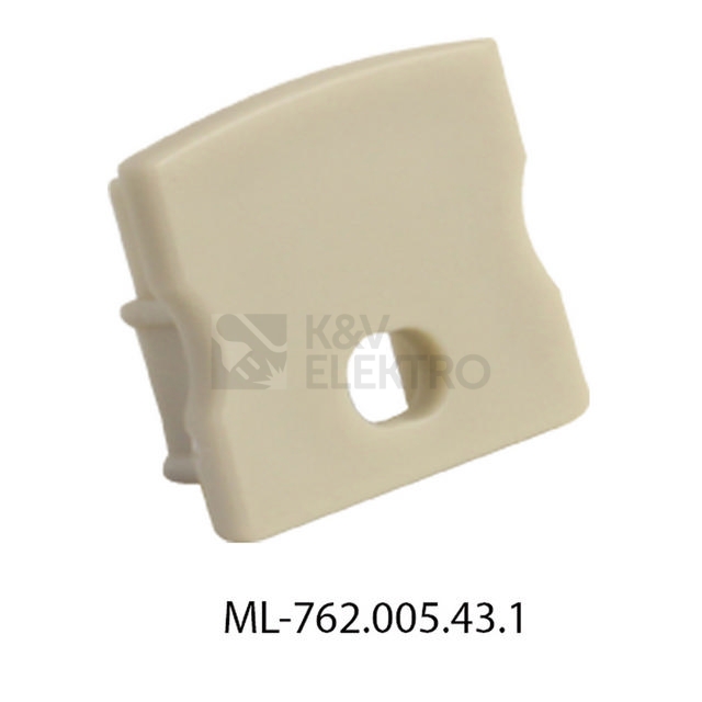 Obrázek produktu Koncovka LED profilu s otvorem pro PS šedá McLED ML-762.005.43.1 0