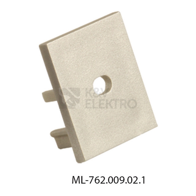 Obrázek produktu Koncovka LED profilu PB s otvorem stříbrná McLED ML-762.009.02.1 0