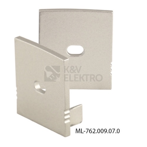 Koncovka LED profilu ZN s otvorem stříbrná McLED ML-762.009.07.1