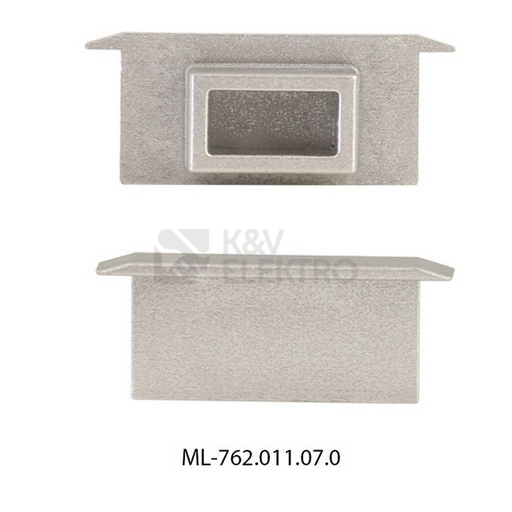 Obrázek produktu Koncovka LED profilu BR bez otvoru stříbrná McLED ML-762.011.07.0 0