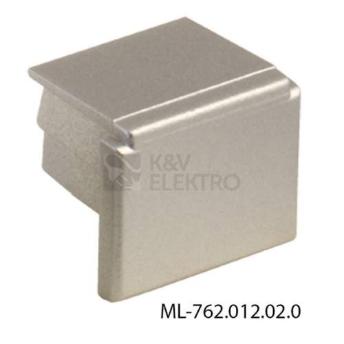 Koncovka LED profilu PP bez otvoru stříbrná McLED ML-762.012.02.0