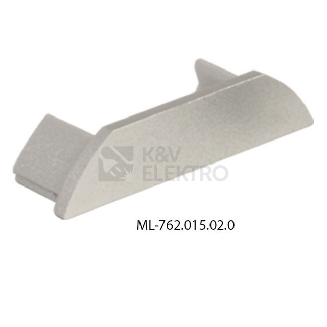 Obrázek produktu Koncovka LED profilu PX bez otvoru stříbrná McLED ML-762.015.02.0 0