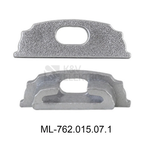 Obrázek produktu Koncovka s otvorem pro SF McLED ML-762.015.07.1 stříbrná barva 1ks 0