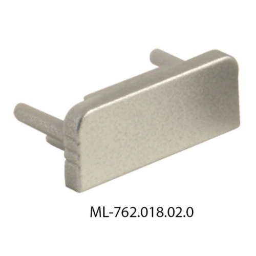Levně Koncovka McLED bez otvoru pro PU stříbrná barva ML-762.018.02.0