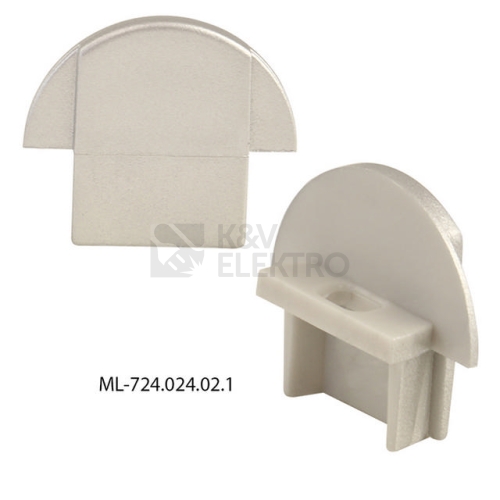 Koncovka McLED pro VR s otvorem stříbrná barva ML-762.024.02.1