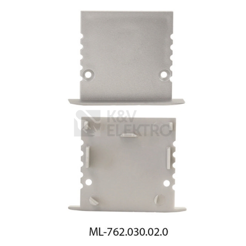 Koncovka LED profilu VX bez otvoru stříbrná McLED ML-762.030.02.0