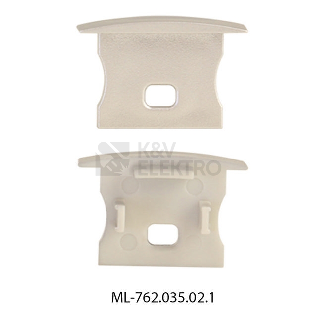 Obrázek produktu Koncovka LED profilu VK s otvorem stříbrná McLED ML-762.035.02.1 0