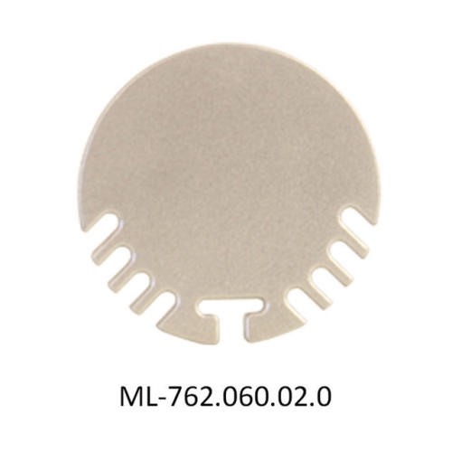 Levně Koncovka McLED pro ZP bez otvoru stříbrná barva ML-762.060.02.0