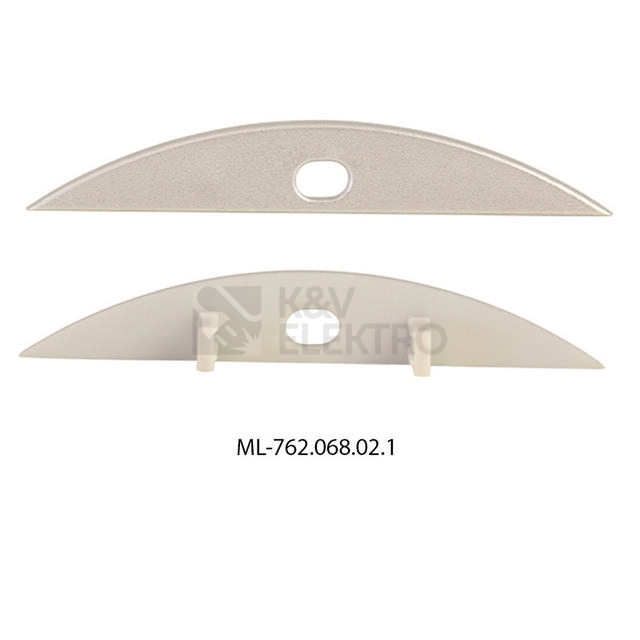 Obrázek produktu Koncovka LED profilu BH s otvorem stříbrná McLED ML-762.068.02.1 0