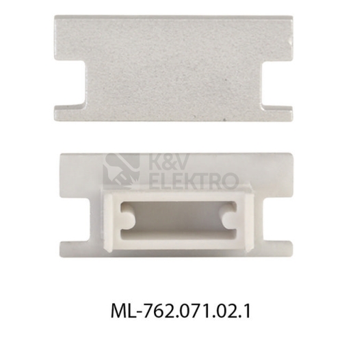 Koncovka LED profilu BD bez otvoru stříbrná McLED ML-762.071.02.0