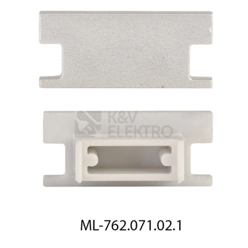 Koncovka LED profilu BD bez otvoru stříbrná McLED ML-762.071.02.0