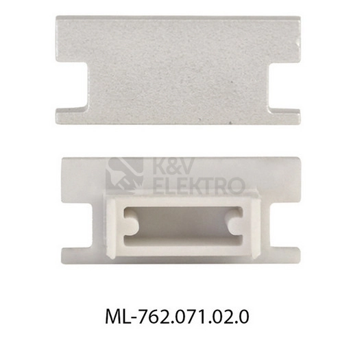 Obrázek produktu Koncovka LED profilu BD bez otvoru stříbrná McLED ML-762.071.02.0 1