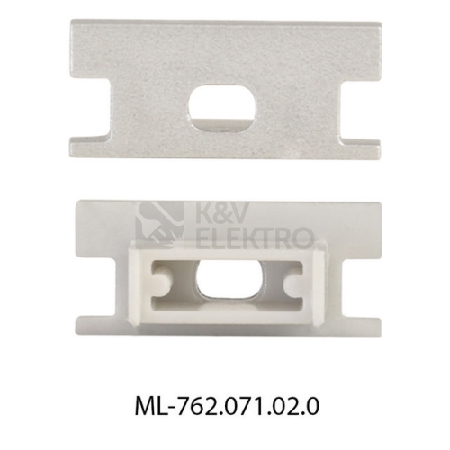 Koncovka LED profilu BD s otvorem stříbrná McLED ML-762.071.02.1
