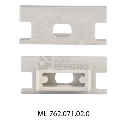 Koncovka LED profilu BD s otvorem stříbrná McLED ML-762.071.02.1