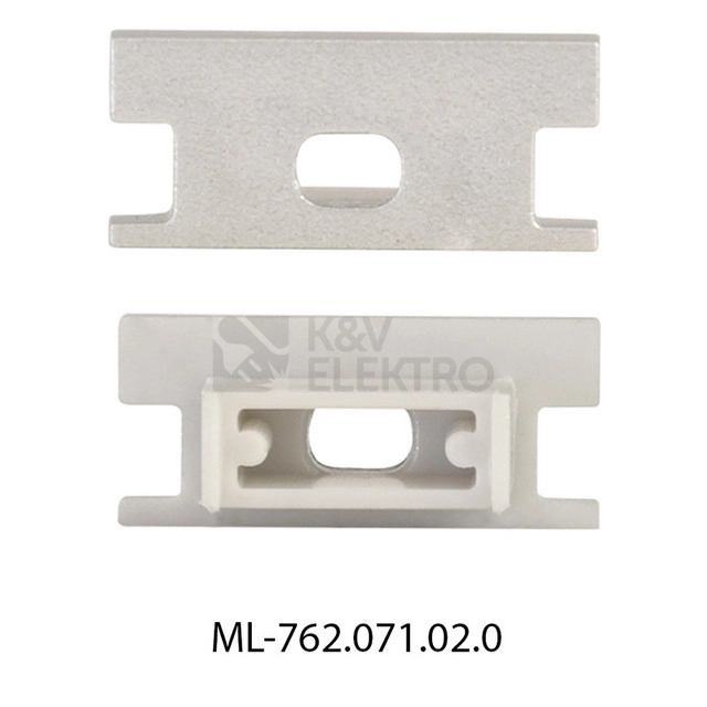 Obrázek produktu Koncovka LED profilu BD s otvorem stříbrná McLED ML-762.071.02.1 0