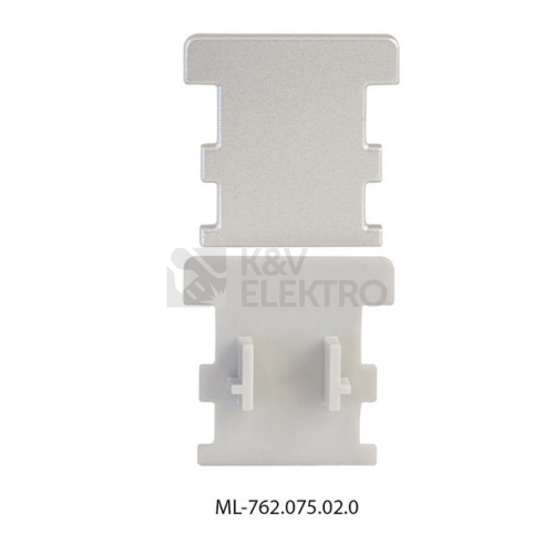 Koncovka LED profilu BV bez otvoru stříbrná McLED ML-762.075.02.0