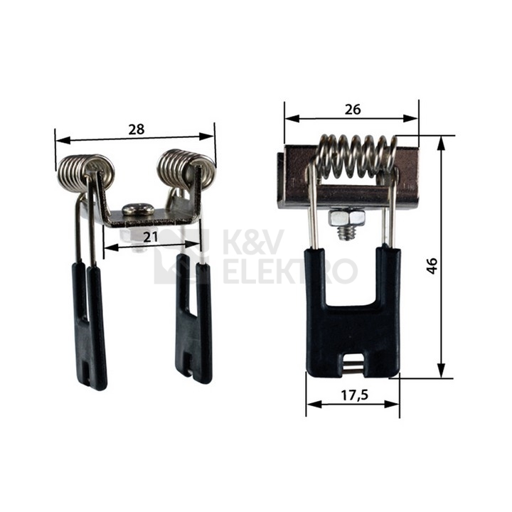 Obrázek produktu Kovové pérko k uchycení LED profilu AD McLED ML-762.205.07.0 3