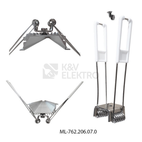 Kovové pérko k uchycení LED profilu AH McLED ML-762.206.07.0