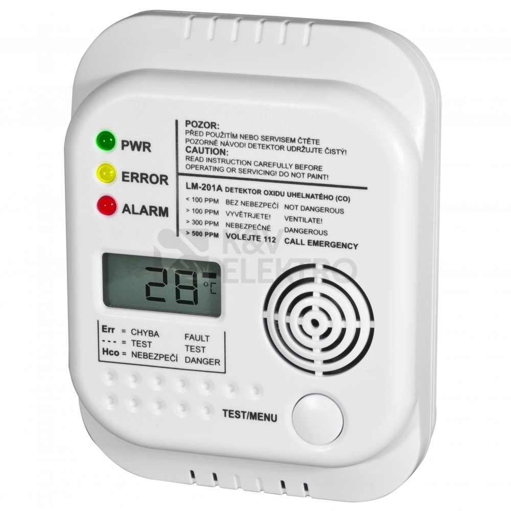 Obrázek produktu Autonomní detektor oxidu uhelnatého (CO) ELECTROBOCK LM-201A 0