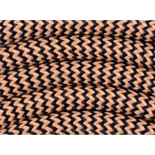 Textilní kabel H03VV-F 2x0,75 2m zigzag art deco 29 (CYSY 2Dx0,75)