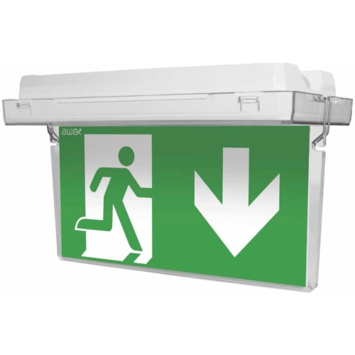 Plexi praporek OZN/ETE/PLX pro piktogram ke svítidlu MODUS Awex EXIT