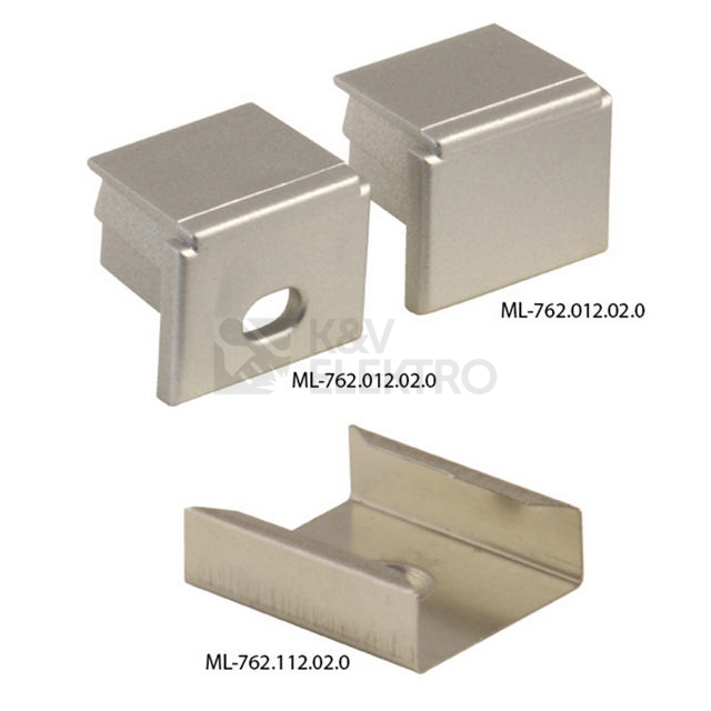 Obrázek produktu Přisazený hliníkový profil McLED PP 16x13mm s matným difuzorem 2m ML-761.013.02.2 2