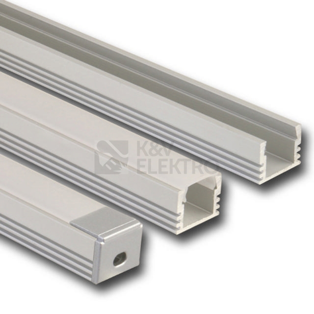 Obrázek produktu Přisazený hliníkový profil McLED PP 16x13mm s matným difuzorem 2m ML-761.013.02.2 5