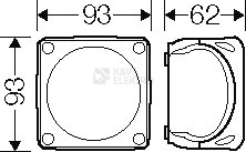 Obrázek produktu  Krabice Hensel DK 0200 GZ IP66 93x93x62mm 1