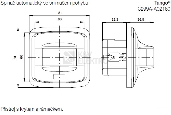 Obrázek produktu ABB Tango pohybové čidlo bílá 3299A-A02180 B 1