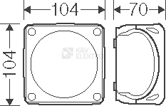 Obrázek produktu Krabice Hensel DK 0400 GZ 104x104x70mm IP66 1