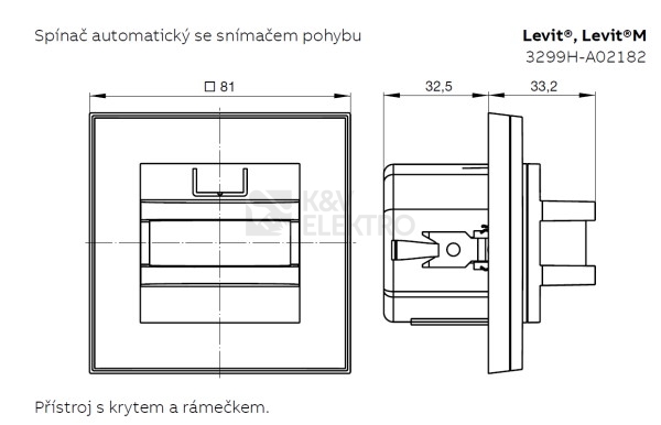 Obrázek produktu ABB Levit pohybové čidlo macchiato/bílá 3299H-A02182 18 1