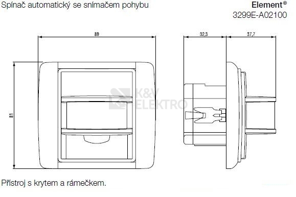 Obrázek produktu ABB Element pohybové čidlo slonová kost/ledová bílá 3299E-A02100 21 2