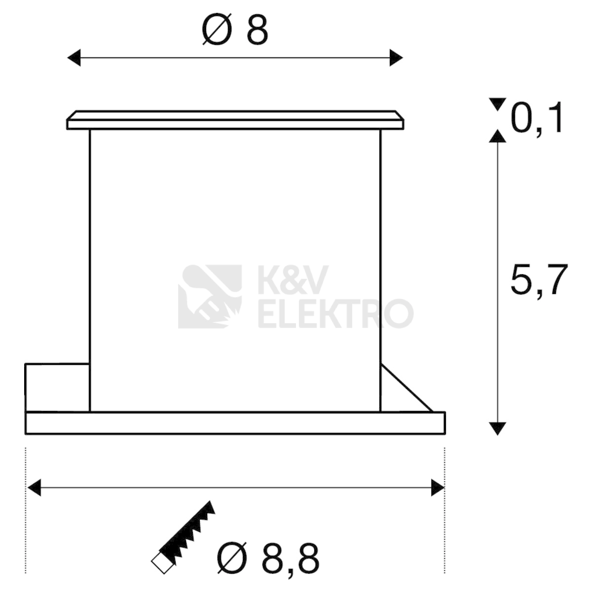 Obrázek produktu Nájezdové LED svítidlo SLV DASAR FLAT 80 IP67 3000K nerez 228412 3