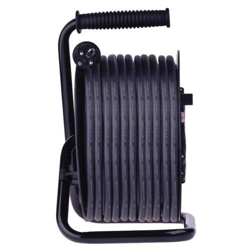 Gumový prodlužovací kabel na bubnu 50m/4zásuvka 3x2,5mm2 černá EMOS P084503 1908545000 (obrázek 7)