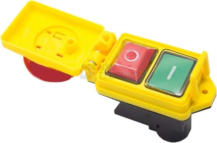 Obrázek produktu Přístrojový tlačítkový spínač TRACON SSTM-01 230V/12A IP54 hřibová hlavice 1