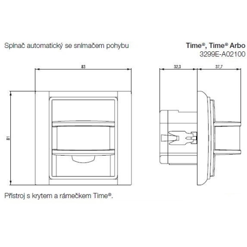 ABB Time, Time Arbo pohybové čidlo ocelová 3299E-A02100 36