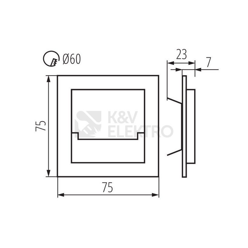 Obrázek produktu Orientační svítidlo 12V Kanlux SABIK MINI LED CW 0,8W 6500K 23111 8