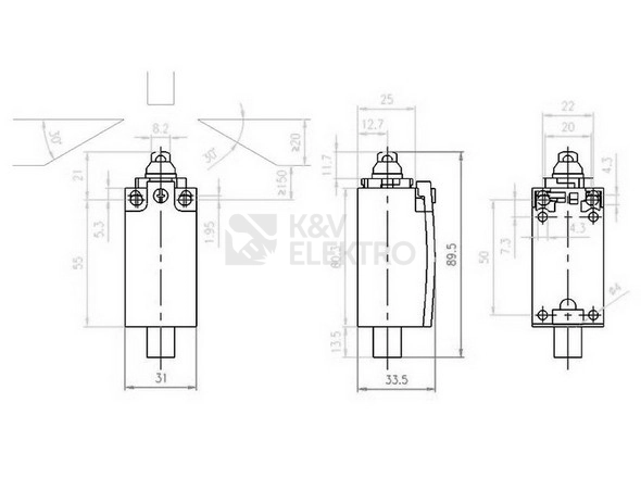 Obrázek produktu POLOHOVY SPINAC 2Z LS-20-M12A 1