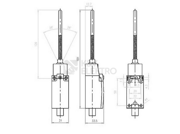 Obrázek produktu POLOHOVY SPINAC 1Z 1V LS-11S/S-M12A 1