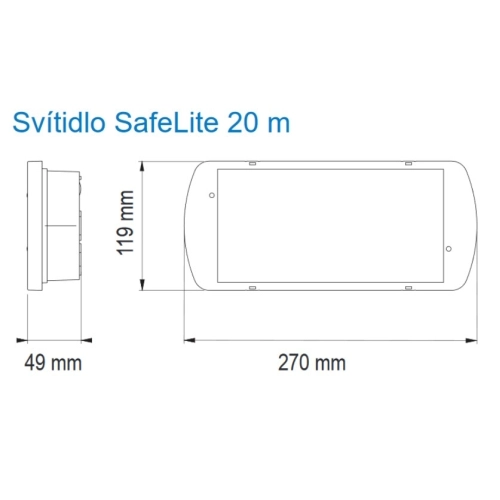 Nouzové svítidlo EATON SafeLite SL20 SL2MNM42D1C3A IP42 100lm 1h (obrázek 4)