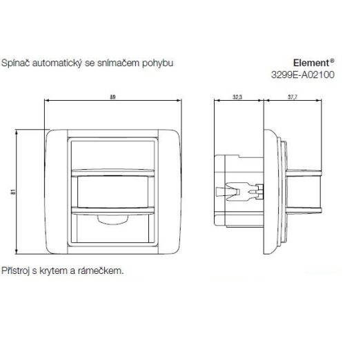 ABB Element pohybové čidlo bílá/ledová šedá 3299E-A02100 04 (obrázek 3)