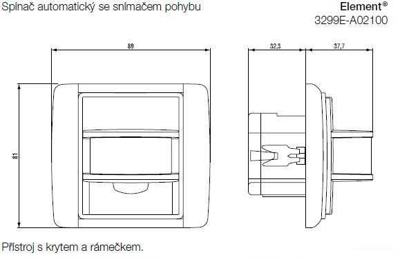 ABB Element,Time pohybové čidlo bílá/bílá 3299E-A02100 03 (obrázek 3)