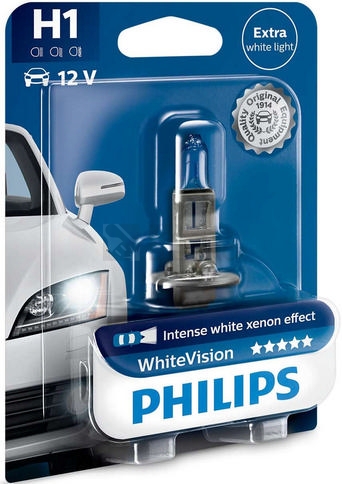 Obrázek produktu Autožárovka Philips WhiteVision 12258WHVB1 H1 P14,5S 12V 55W s homologací 0