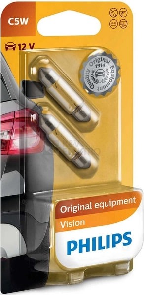Obrázek produktu Autožárovky Philips C5W 12844B2 5W 12V SV8,5 (v balení 2ks) s homologací 0