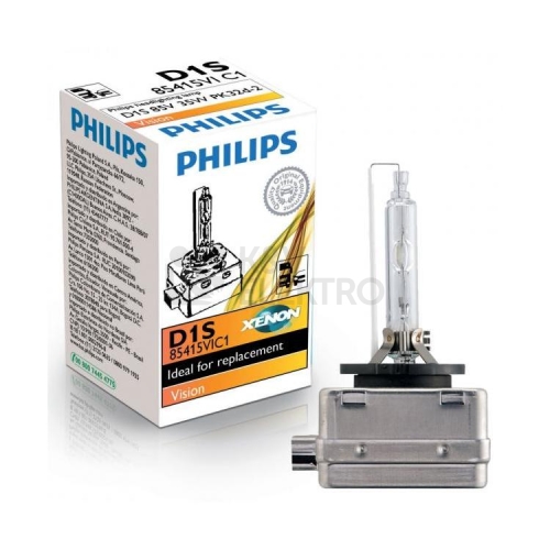 Výbojka xenonová Philips Vision D1S 85415VIC1 35W 85V PK32d-2 s homologací