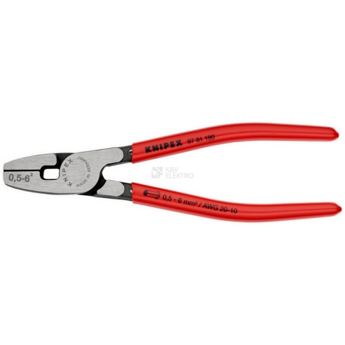 Lisovací kleště na dutinky Knipex 97 81 180mm 0,5-6mm2