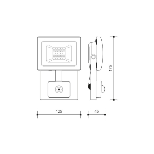 LED reflektor LEDMED VANA SMD S 20W IP44 4000K LM32300007 s pohybovým čidlem