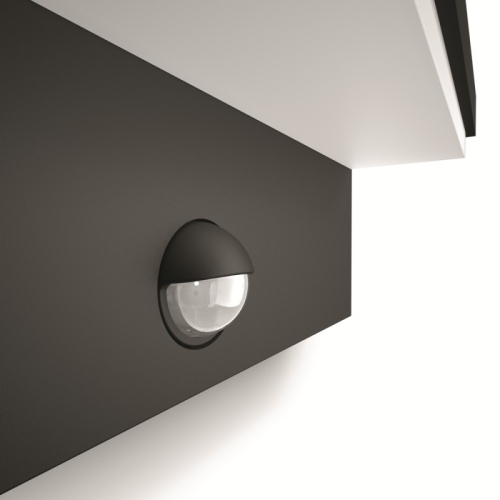 Venkovní nástěnné LED svítidlo Philips Bustan 16484/93/P0 4,5W 2700K teplá bílá IP44 s pohybovým čidlem