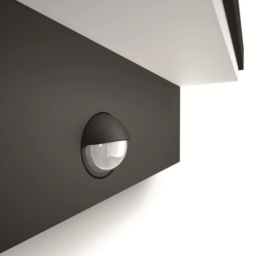 Venkovní nástěnné LED svítidlo Philips Bustan 16484/93/P0 4,5W 2700K teplá bílá IP44 s pohybovým čidlem