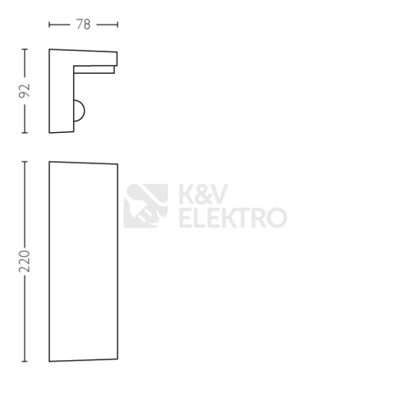 Obrázek produktu  Venkovní nástěnné LED svítidlo Philips Bustan 16484/93/P0 4,5W 2700K teplá bílá IP44 s pohybovým čidlem 7